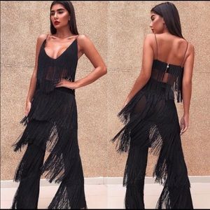 Hot black fringe pant great condition 💥